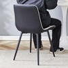 KWPZQEB Dining Chairs Set of 4, Modern Kitchen Side Chairs with Curved Seat Cushion, High Backrest & Metal Legs, Armless Kitchen Chairs for Kitchen - 3 of 4