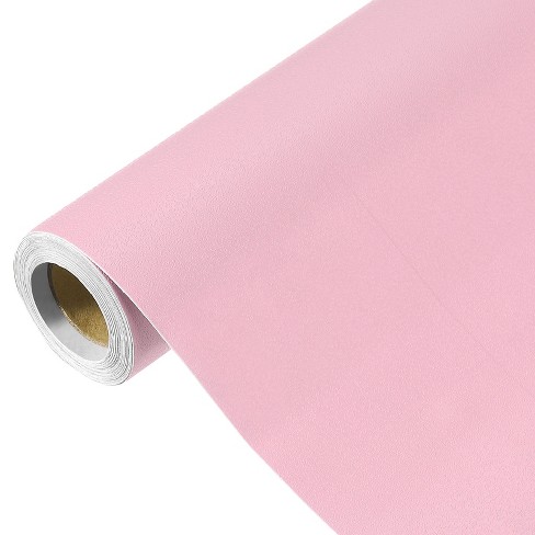 Unique Bargains Wallpaper, Peel and Stick Wallpaper Contact Paper Solid Color Vinyl Self-Adhesive Wall Paper Decorative Powder Pink 197"x23.6" - image 1 of 4