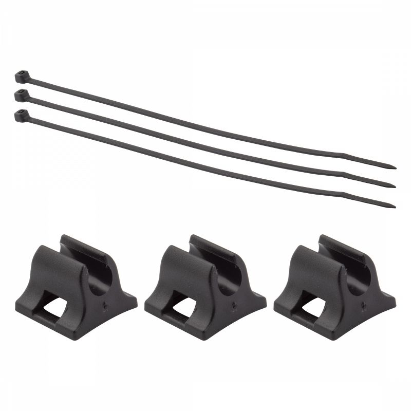 Clarks Plastic Cable Clips & Ties Black 3 Per Bag, 1 of 2