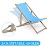 Wooden Folding Patio Chairs Set Of 2,Three Level Height Adjustable Patio Chairs,Portable Reclining Beach Chair -The Pop Home - 4 of 4