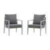 Modern Patio Chaise Lounges, Chaise Lounges with Sleek Rope Accents and Aluminum Frame, Lounge Chair with PE Cushions-Coolbibila - 4 of 4