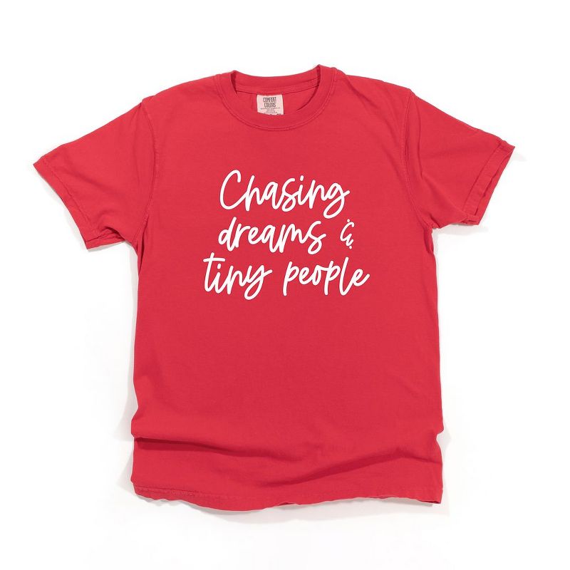 Simply Sage Market Women's Chasing Dreams and Tiny People Short Sleeve Garment Dyed Tee, 1 of 5
