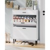 Dual Flip Drawer Shoe Storage Cabinet, Space-Saving Organizer for Entryway, Hallway, or Mudroom, Hidden Shoe Rack Cupboard for Neat and Tidy Storage - 2 of 4