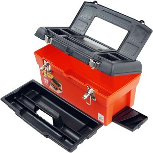 Fleming Supply 16.5" Utility Tool Box - 7 Compartments and Tray - 1 of 2