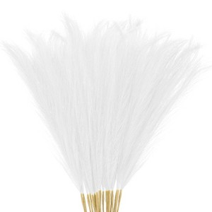 Unique Bargains Dried Plants Artificial Durable Small Fluffy Pampas Grass for Home, Office, Party 20 Pcs 21.7 Inch - 1 of 4