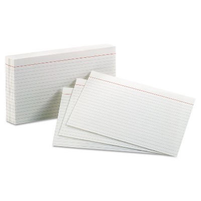 Oxford Ruled Index Cards 5 x 8 White 100/Pack 51