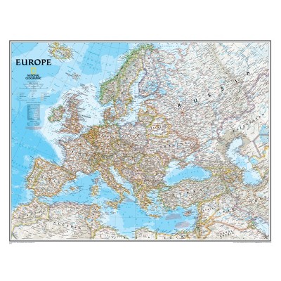National Geographic Europe Wall Map 34 Width 24 Length Target GUEST 27aef059 080e 4152 A3df
