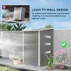 Resenkos Storage Garden Shed,Garden Sheds,Outdoor 3.3' x 3.4' Lean-to Garden Storage Shed with Lockable Door, Gray - 3 of 4