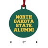 North Dakota State Bison Alumn Aluminum Holiday Christmas Tree Ornament - 3 of 4