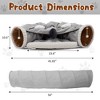 Sevobal Pet Tunnel Collapsible Cat Tunnel Bed for Indoor Cats, Washable Cat Hide Tunnel with Hanging Toys and Cushion Mat, Gray, 50"*23.62"*10.6" - 3 of 4