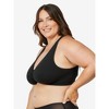 Leading Lady The Indy - Cotton Front-closure Lace Racerback Bra In Black,  Size: 36ab : Target