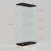 Syemin Decorative Storage Cabinets Tempered Glass Display Cabinet 4-Shelf, Display Cabinet with Lock, Curio Display Cabinet, Black, 30.9"*13.58"*65.6" - 3 of 4