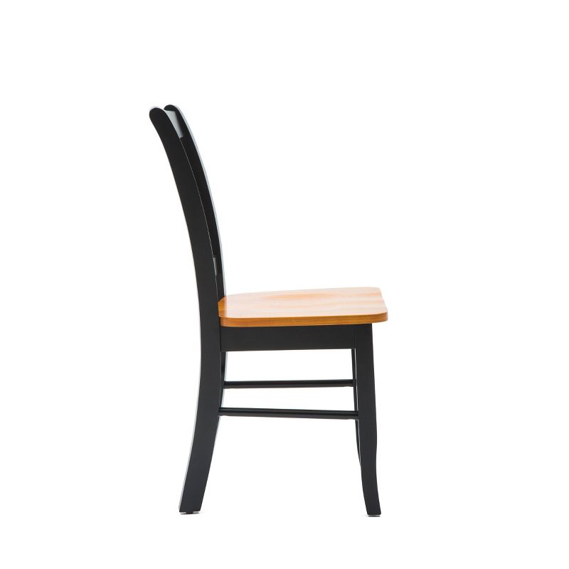 Set of 2 Shaker Wood Dining Chairs Black/Oak - Boraam, 6 of 12