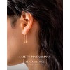 Benevolence LA Safety Pin Earrings for Women Pin Earring with Cubic Zirconia Hypoallergenic White Gold Plated Earrings - 2 of 4