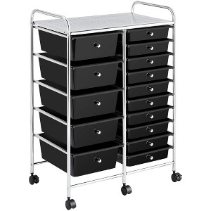 Yaheetech Drawers Rolling Storage Cart Mobile Storage Bin Trolley - 1 of 4