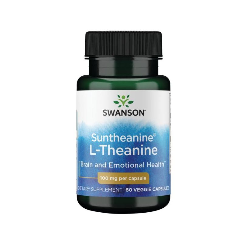 Swanson Dietary Supplements Suntheanine L-Theanine 100 mg Veggie Capsule 60ct, 1 of 3