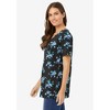 Woman Within Plus Size Perfect Printed Short-Sleeve V-Neck Tunic - 4 of 4