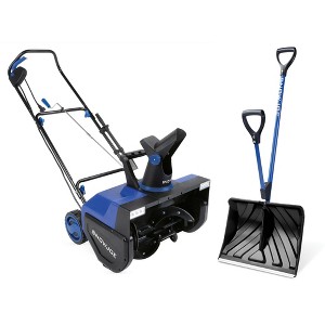 Snow Joe Shovelution Snow Shovel with Spring Assist & Telescoping Broom, Blue - 1 of 4
