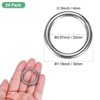 Unique Bargains Dream Catcher Stainless Steel Macrame Wreath Floral Round Metal O Rings 24 Pcs - 3 of 4