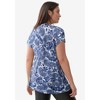 ellos Plus Size V-Neck Tunic With Gathered Bodice - 3 of 4