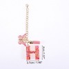 Unique Bargains Heart Sequin Letter H Butterfly Tassel Water Cup Pendant Pink 1 Pc - 2 of 4