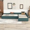 Modern Upholstered Twin Daybed with Rolling Casters, Space?Saving Trundle Bed for Teen Bedroom or Studio Apartment - The Pop Home - 2 of 4