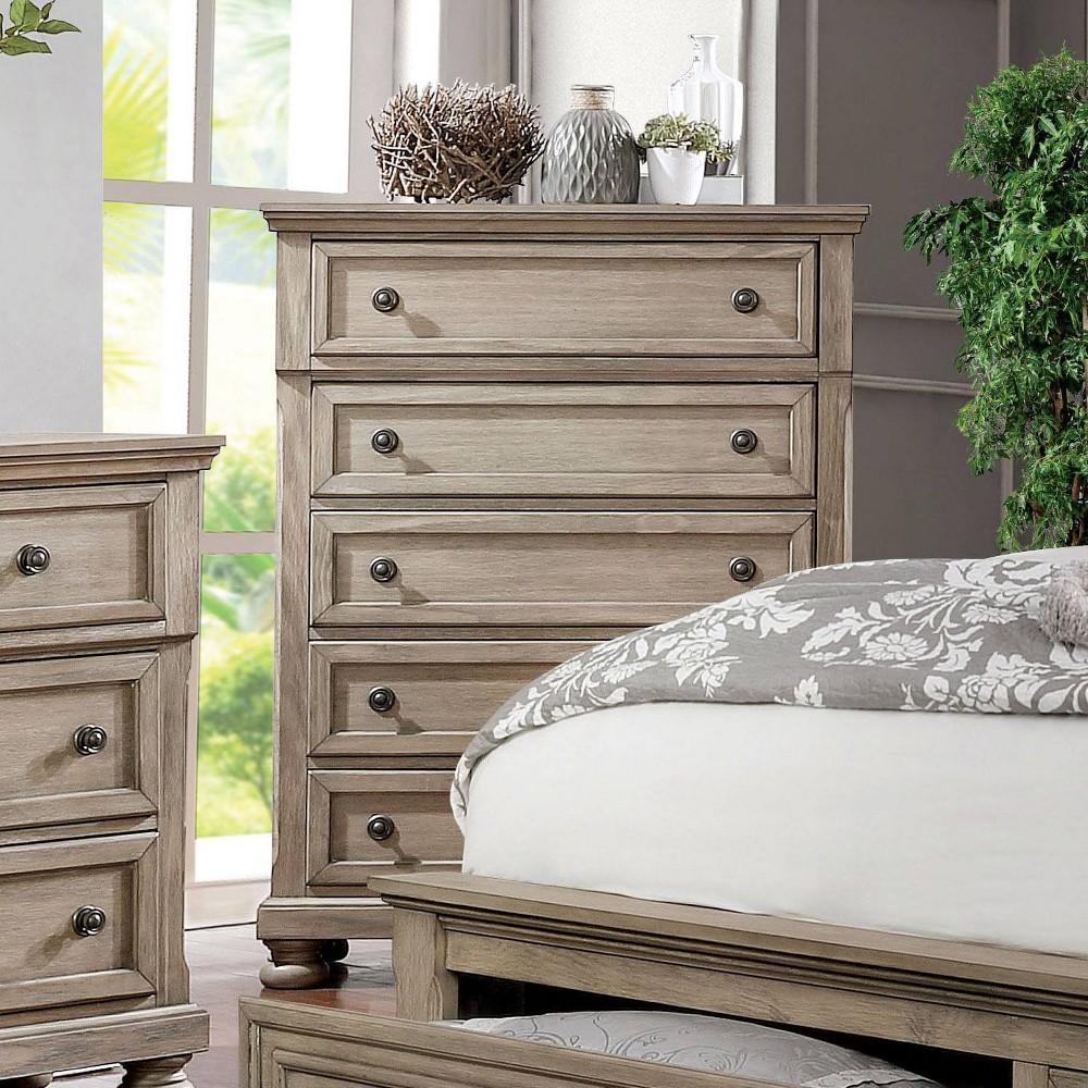 5 Earl Drawer Chest Gray - HOMES: Inside + Out