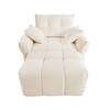 Sapphtopaz Single Sofa with Throw Pillows Ergonomic Upholstered Couches with Armrests Comfy Couch Sofa Chair for Living Room,Apartment,Bedroom - 3 of 4