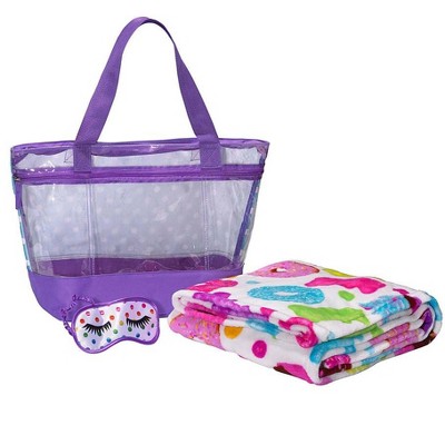 HearthSong - Sugar Shack 3 Piece Sleepover Set with Zipper Tote