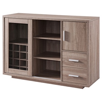 Mellie Sliding Door Buffet Server - Light Oak - HOMES: Inside + Out