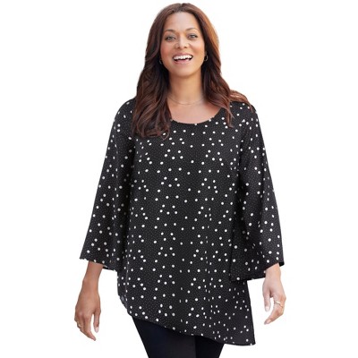 Catherines Women's Plus Size Art-To-Wear Blouse