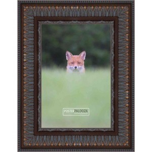 PosterPalooza | 3.5" Wide Ornate Brown Picture Frame - UV Acrylic, Foam Board Backing, Hanging Hardware - 1 of 4
