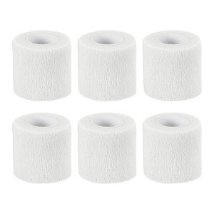 Unique Bargains Self-Adhesive Elastic Breathable Bandage Athletic Tapes 6 Rolls 1" x 177" - 1 of 4