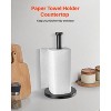 VEVOR Paper Towel Holder Countertop, Stainless Steel Kitchen Paper Towel Stand with Weighted Base and Suction Cups, Black - 3 of 4