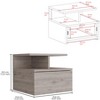 FONTOI Floating Nightstand with Drawer&Open Top Shelves, End Table for Living Room, Bedroom - 3 of 4