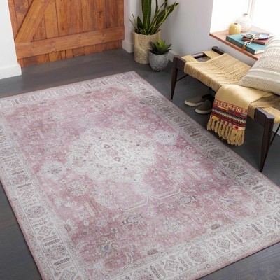 Hauteloom Bergman Distressed Red Area Rug