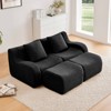 Aukfa Modular Teddy Fabric Sofa,Convertible Modular Sectional Sofa Set with 2 Ottomans, 2-Seats Soft Boneless Design for Living Room - 3 of 4