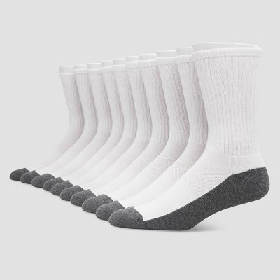 Hanes Men's 20pk Lightweight Comfort Super Value Crew Socks - Black 6-12 :  Target