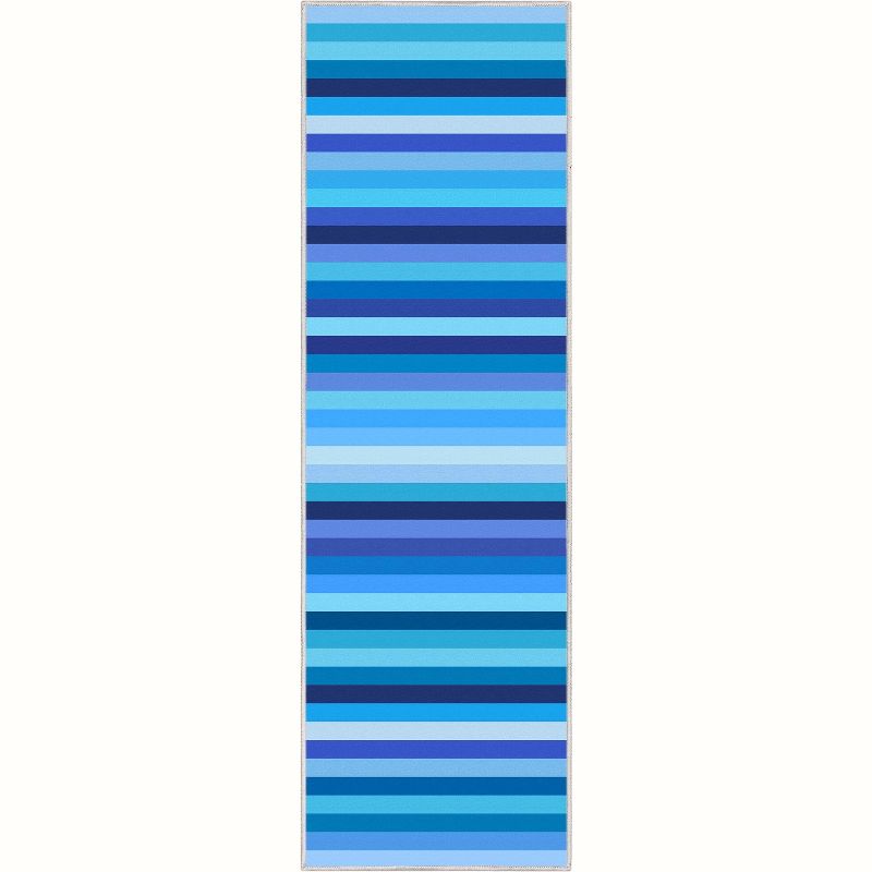 Crayola Stripe Blue Area Rug By Well Woven, 1 of 9