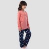 Fruit of the Loom Girls Long Sleeve Fleece Pajama Set, 2-Piece, Sizes 4-16 - 3 of 4