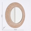 36" Hand-Carved Rustic Wood Wall Mirror – Farmhouse - 2 of 4