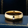 Jewelry Avalanche 7mm Dome Gold Tungsten Mens Diamond Wedding Band - Comfort Fit - 3 of 4