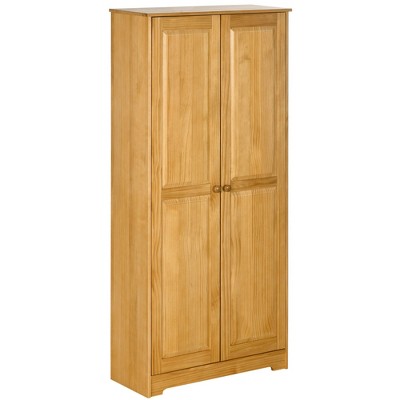 NicBex 67.3 Inch Kitchen Pantry Storage Cabinet with 2 Doors and Adjustable Shelves for Dining Room,Bathroom,Kitchen,Brown