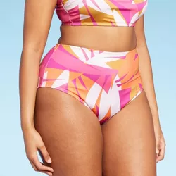 Women's Abstract Print High Waist Bikini Bottom - Kona Sol™ Multi