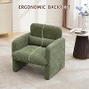 Single Sofa Chair, Chenille Upholstered Accent Chair, Modern Armchair with Curved Backrest, Comfortable Reading Chair for Living Room, Bedroom, Study - 4 of 4