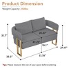 VASIP Modern Decorative Side Chair with Gold Metal Legs ,Plush Teddy Fleece Upholstery Sofa, No Wheels ,for Living Room,Office Reception,White - 2 of 4