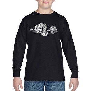LA Pop Art 90's Rappers - Boy's Word Art Long Sleeve T-Shirt - 1 of 4