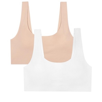  Fruit of the Loom Girls Invisible Scoop Neck Bralette 2 Pack