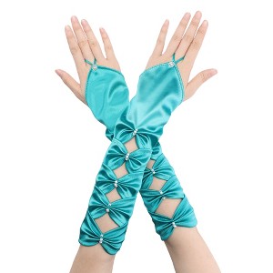 INSPIRE CHIC Women's Fingerless Elbow Length Hollow Out Gloves 1 Pair - 1 of 4