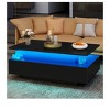 Modern Lift Top Coffee Tables for Living Room, LED Coffee Table with Hidden Storage, Coffee Table with Lifting Top and 4 Drawers - 2 of 4